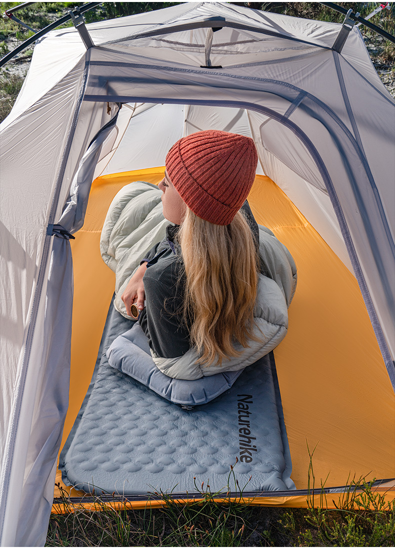 Naturehike Yugu rozšírená samonafukovacia karimatka - obdĺžnik 740g - svetlo modrá